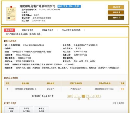 旭辉控股集团旗下合肥和煜房地产涉无证建设遭罚48万 股权已全押给平安